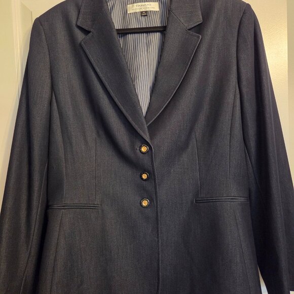 Tahari Blue Demin like blazer size 16 NWT - Picture 2 of 6